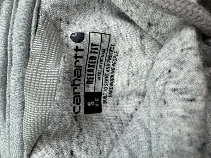 Carhartt Grey Hooded Sweatshirt - S - Think Vintage
