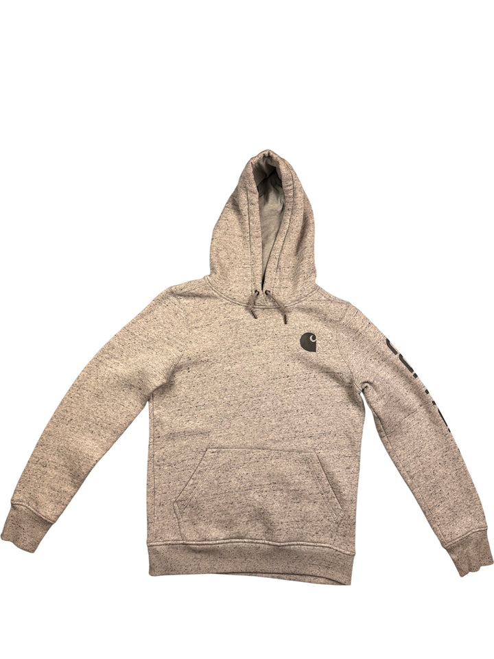Carhartt Grey Hooded Sweatshirt - S - Think Vintage Online Ltd