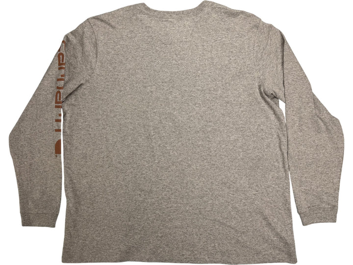 Carhartt Grey Long Sleeve T-Shirt - XXL - Think Vintage