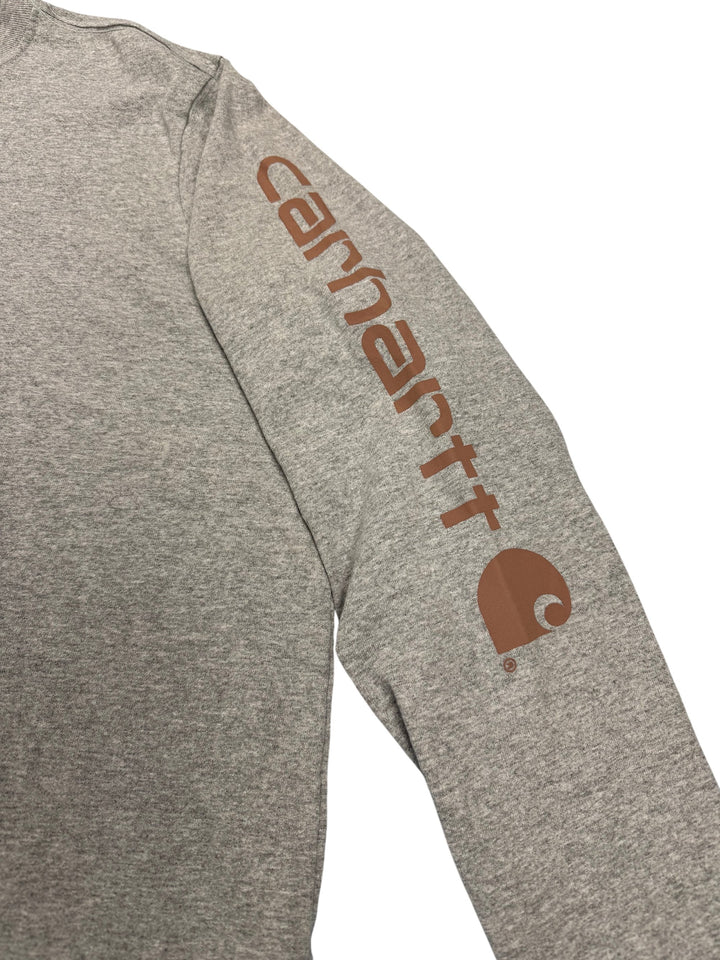 Carhartt Grey Long Sleeve T-Shirt - XXL - Think Vintage