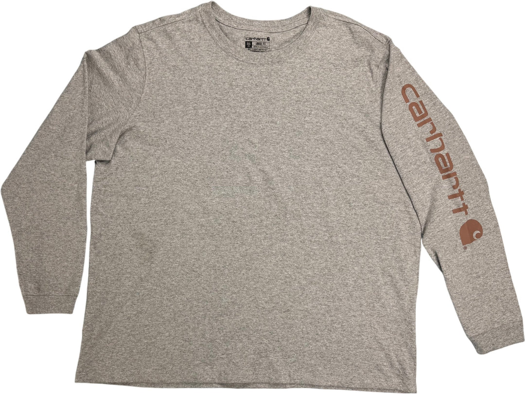 Carhartt Grey Long Sleeve T-Shirt - XXL - Think Vintage Online Ltd