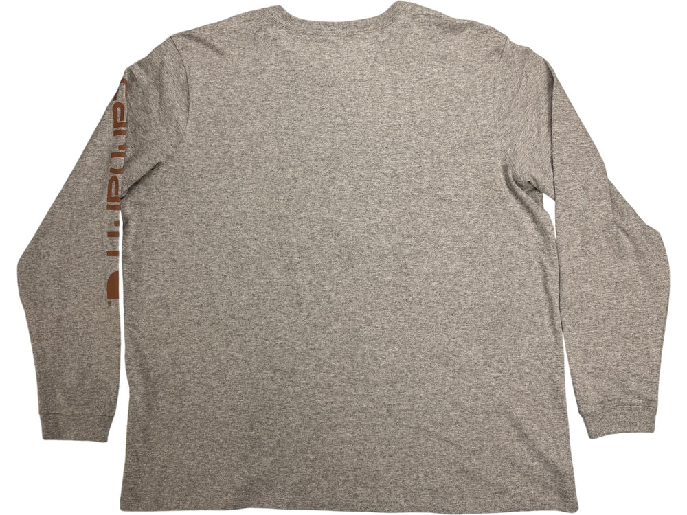 Carhartt Grey Long Sleeve T-Shirt - XXL - Think Vintage Online Ltd