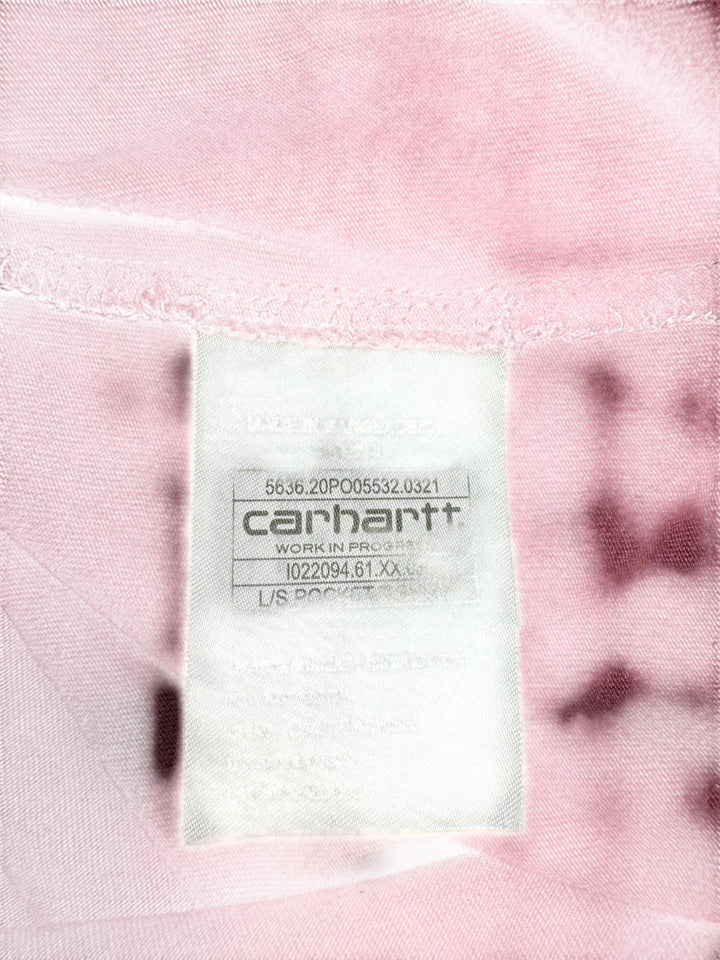 Carhartt Long Sleeve Pocket T-Shirt Maroon - XL - Think Vintage