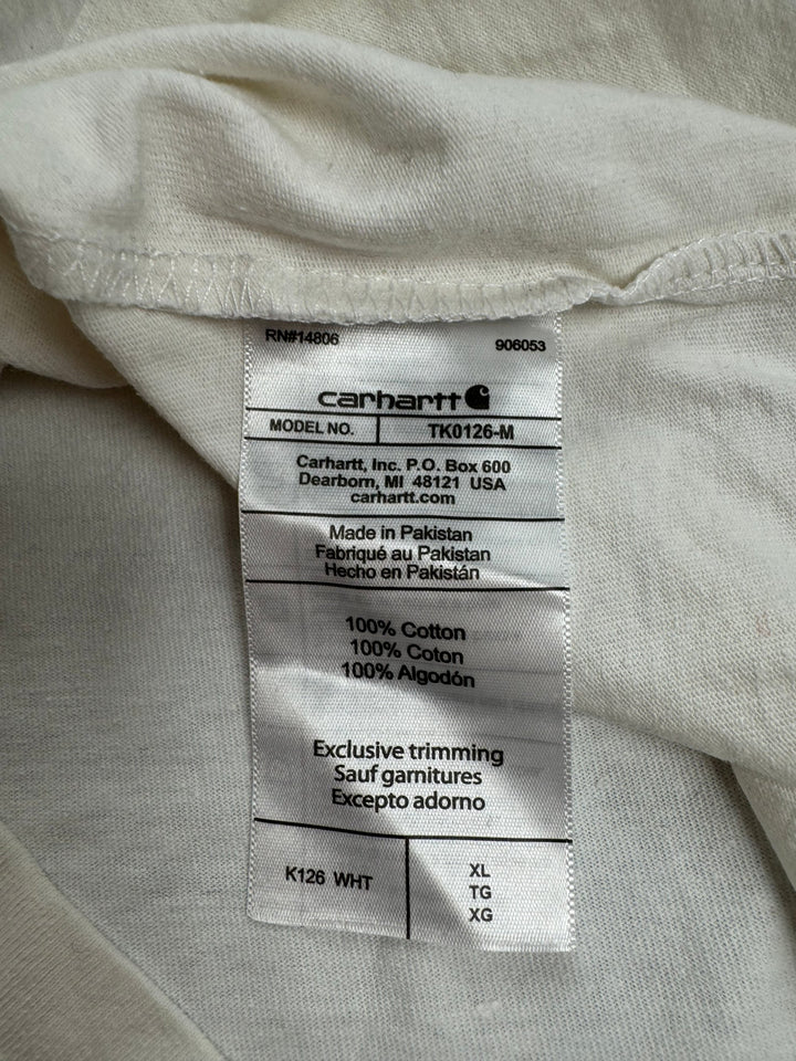 Carhartt Long Sleeve White Shirt - XL - Think Vintage
