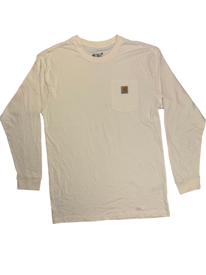 Carhartt Long Sleeve White Shirt - XL - Think Vintage Online Ltd
