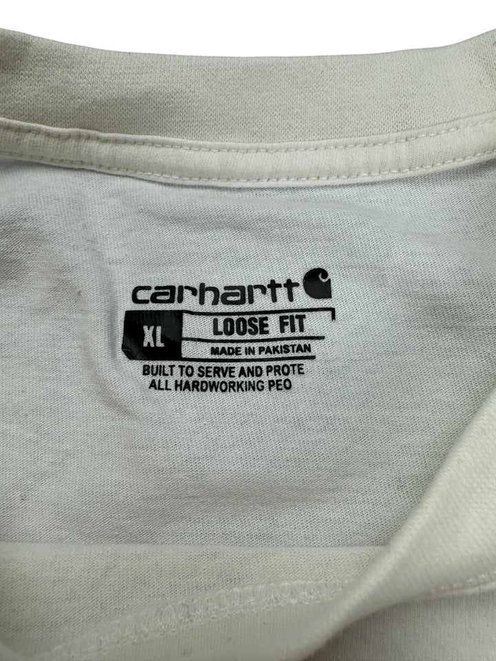 Carhartt Long Sleeve White Shirt - XL - Think Vintage Online Ltd