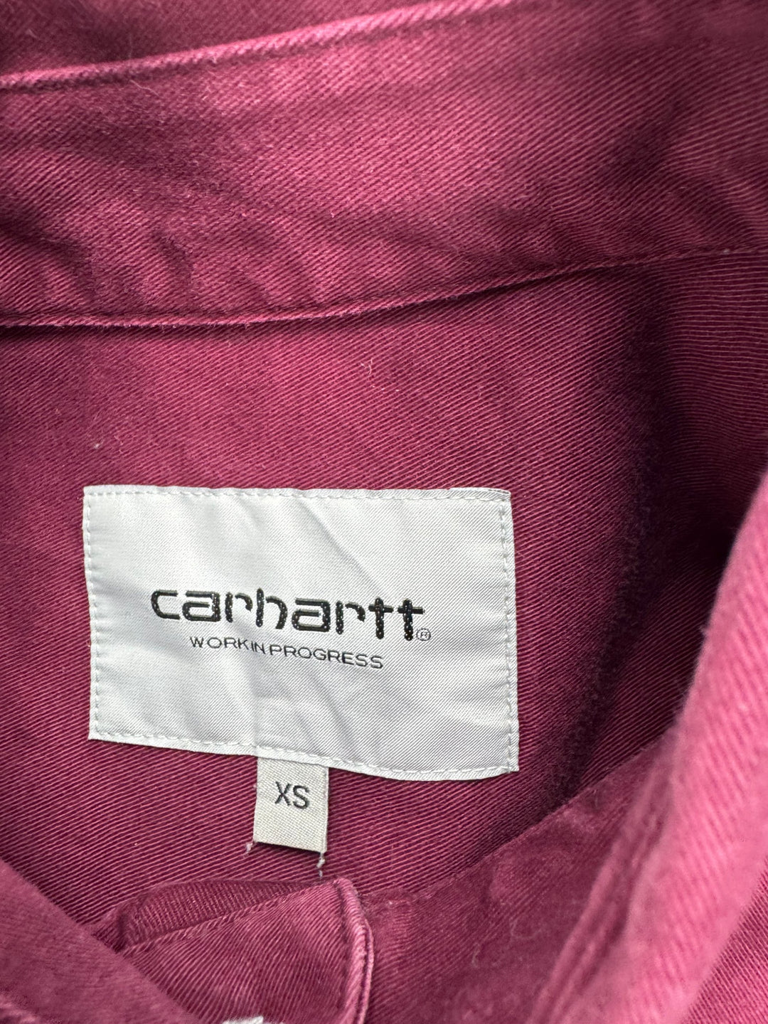 Carhartt Long Sleeved Maroon Shirt - XS - Think Vintage ltd