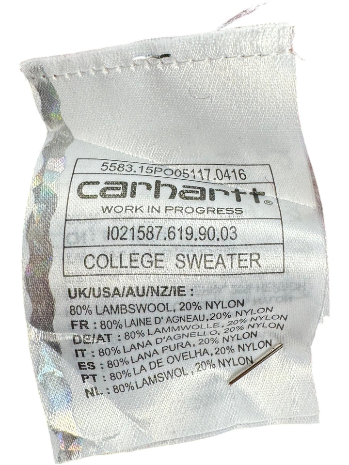 Carhartt Maroon College Sweater - M - Think Vintage