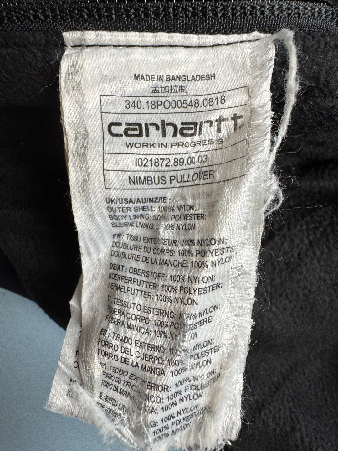 Carhartt Nimbus Pullover Jacket Black - S - Think Vintage