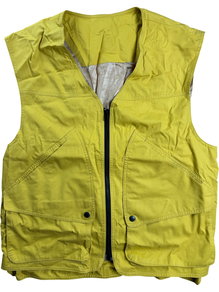 Carniolus Yellow Utility Vest - M - Think Vintage ltd