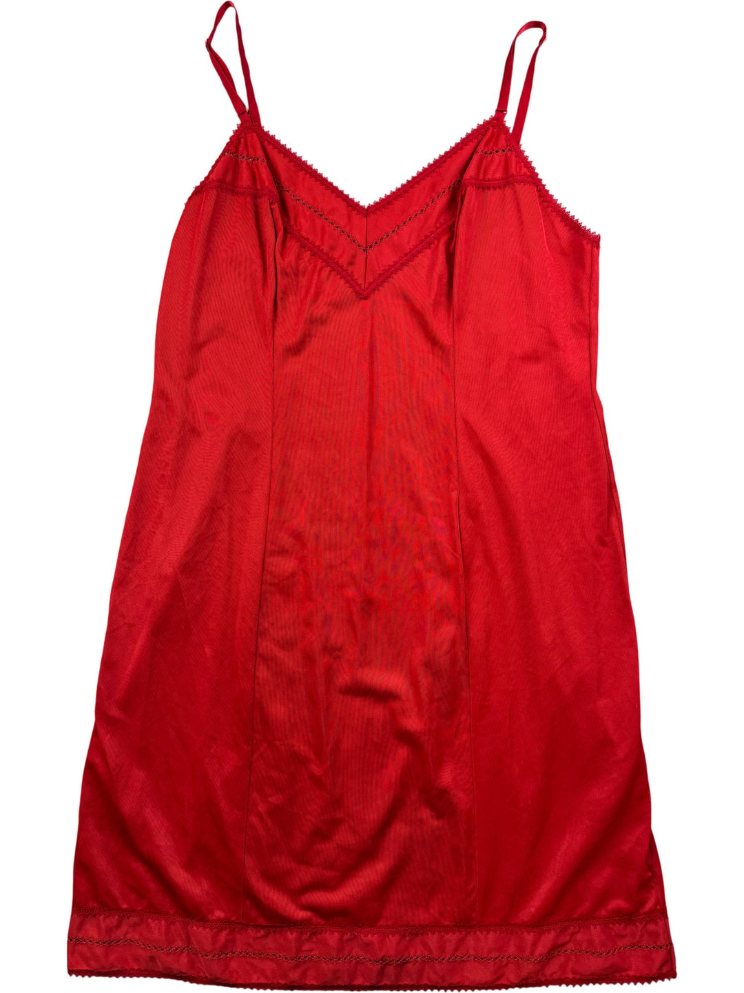 Carnos Red Spaghetti Strap Slip Dress - S/M