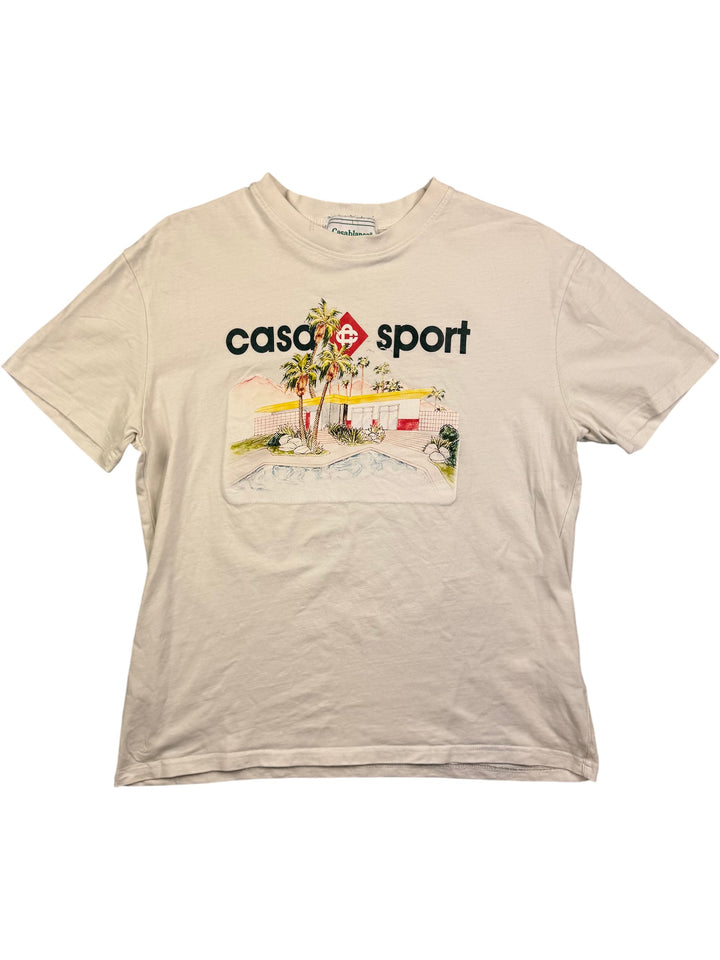 Casablanca Casa Sport Graphic T-Shirt - L - Think Vintage Online Ltd