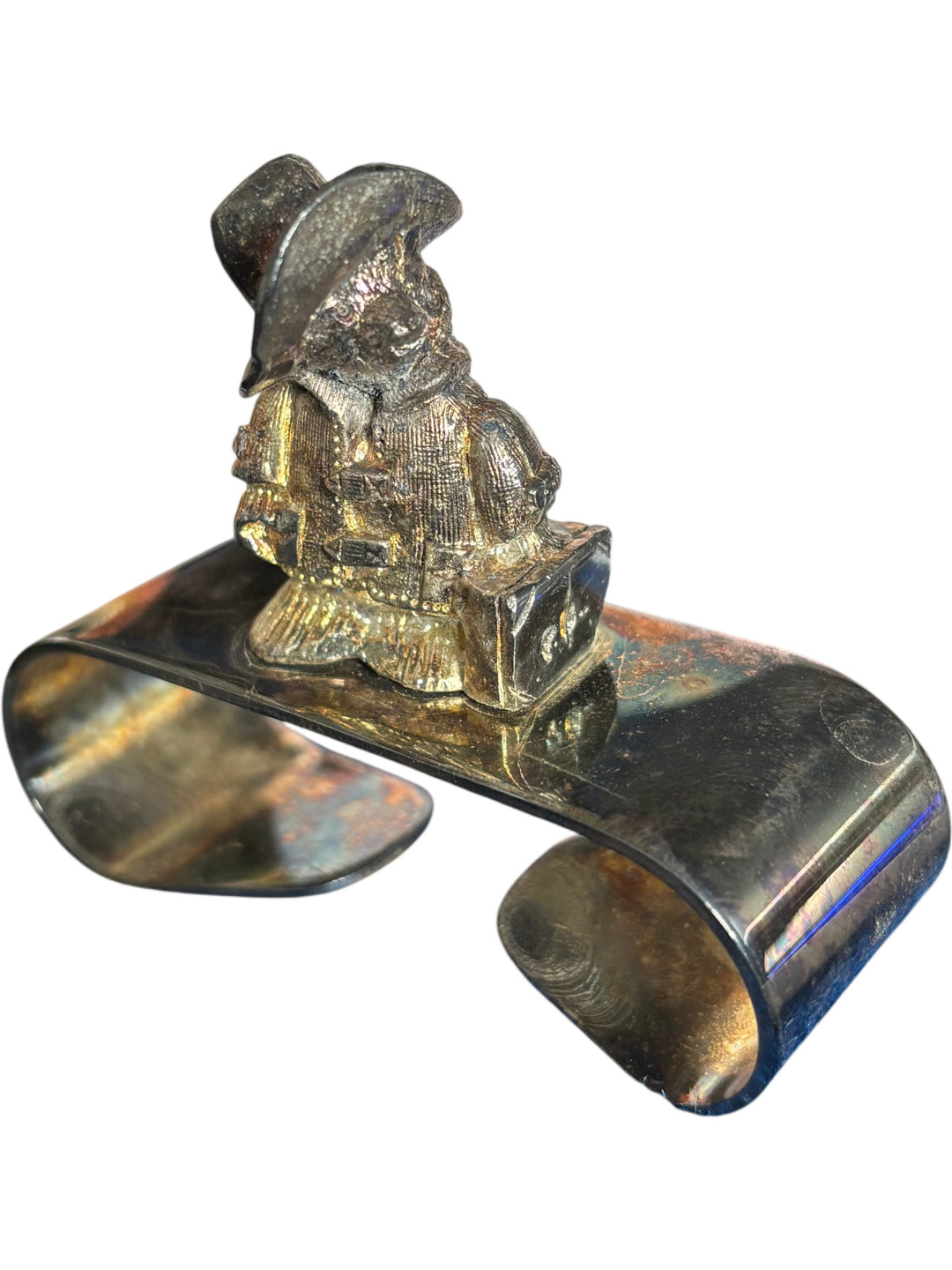 Cavalier Silverplated Paddington Bear Bell Set Figurine Boxed - Think Vintage