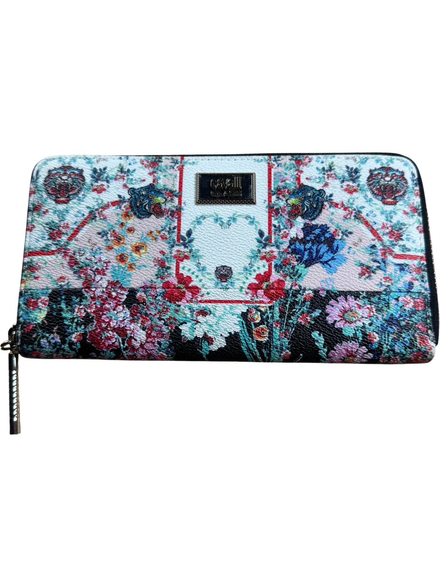 Cavalli Class Floral Zip-Around Wallet - Think Vintage ltd