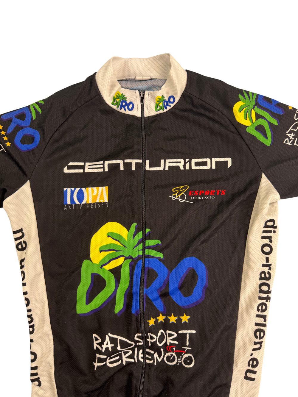 Centurion Cycling Jersey Black Graphic - Think Vintage ltd