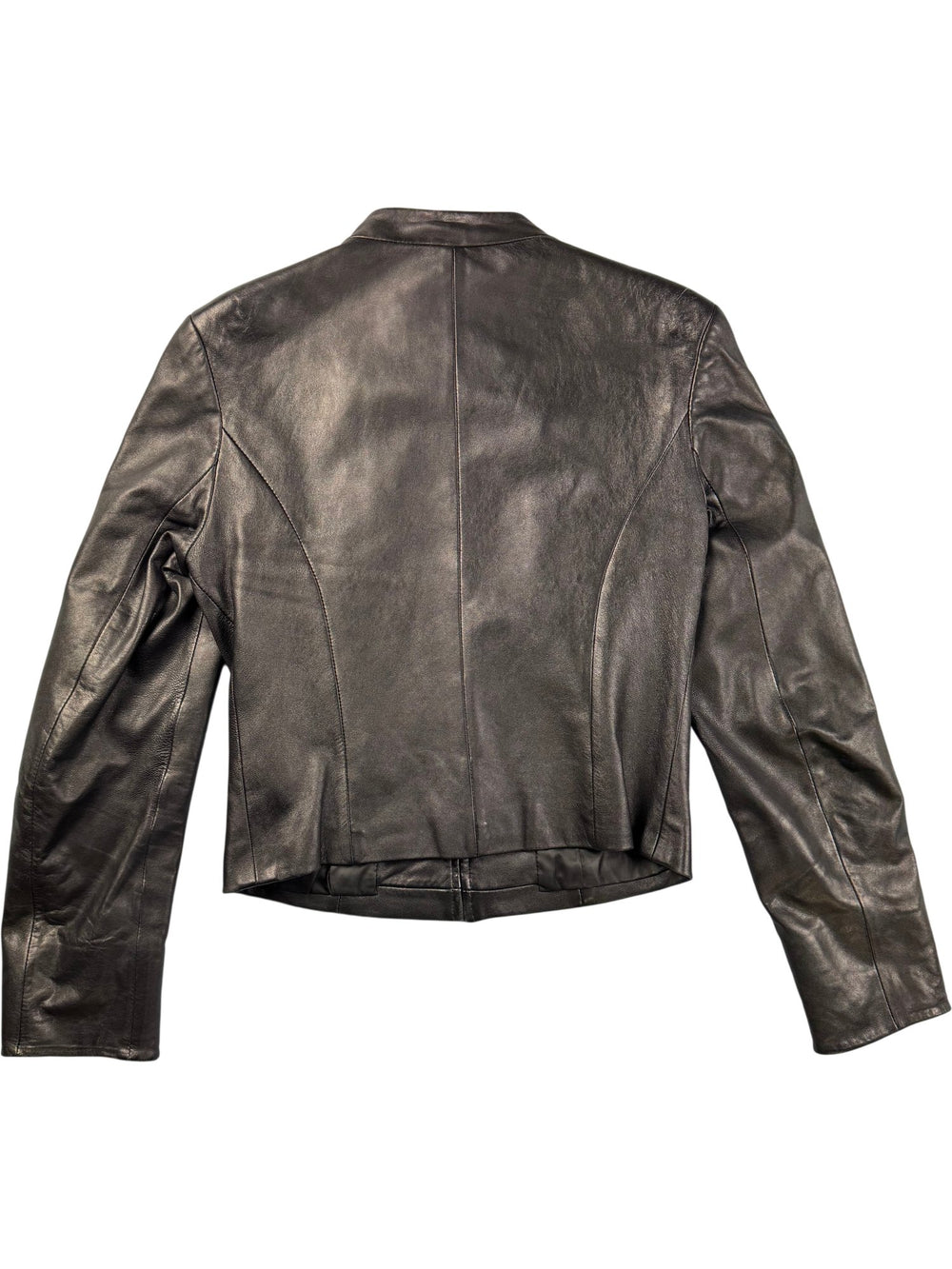 Cero Black Leather Jacket - S - Think Vintage ltd