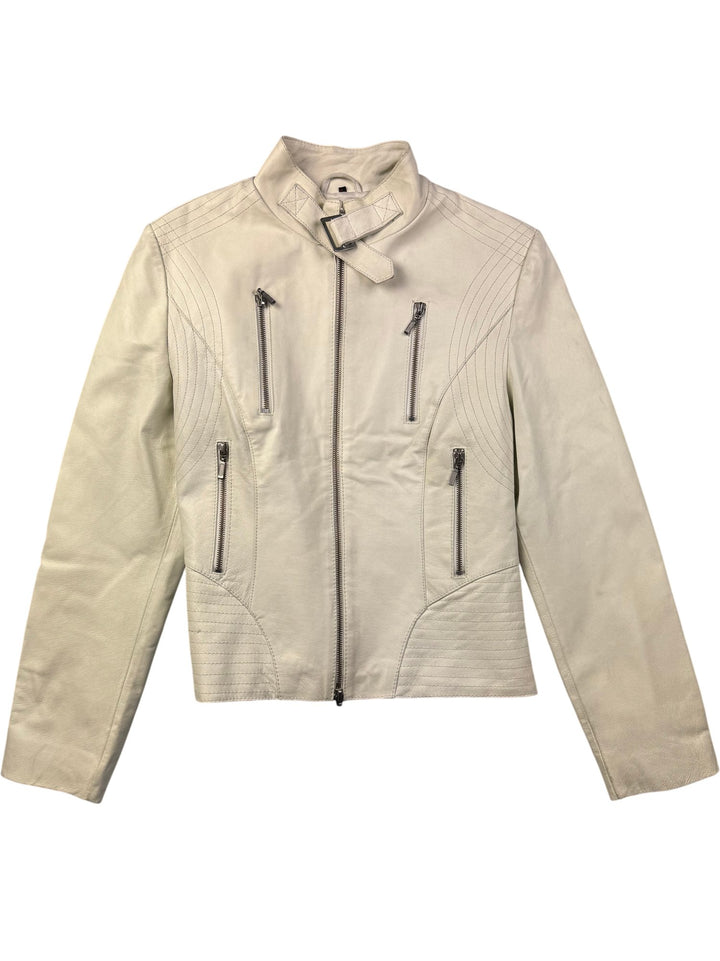 Cero Genuine Leather Motorcycle Jacket - S - Think Vintage ltd