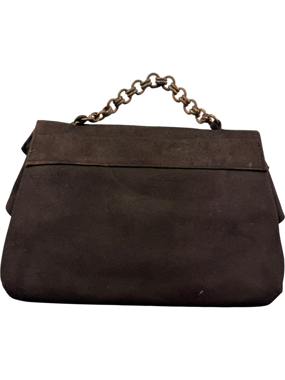 Chain Handled Suede Handbag - Think Vintage