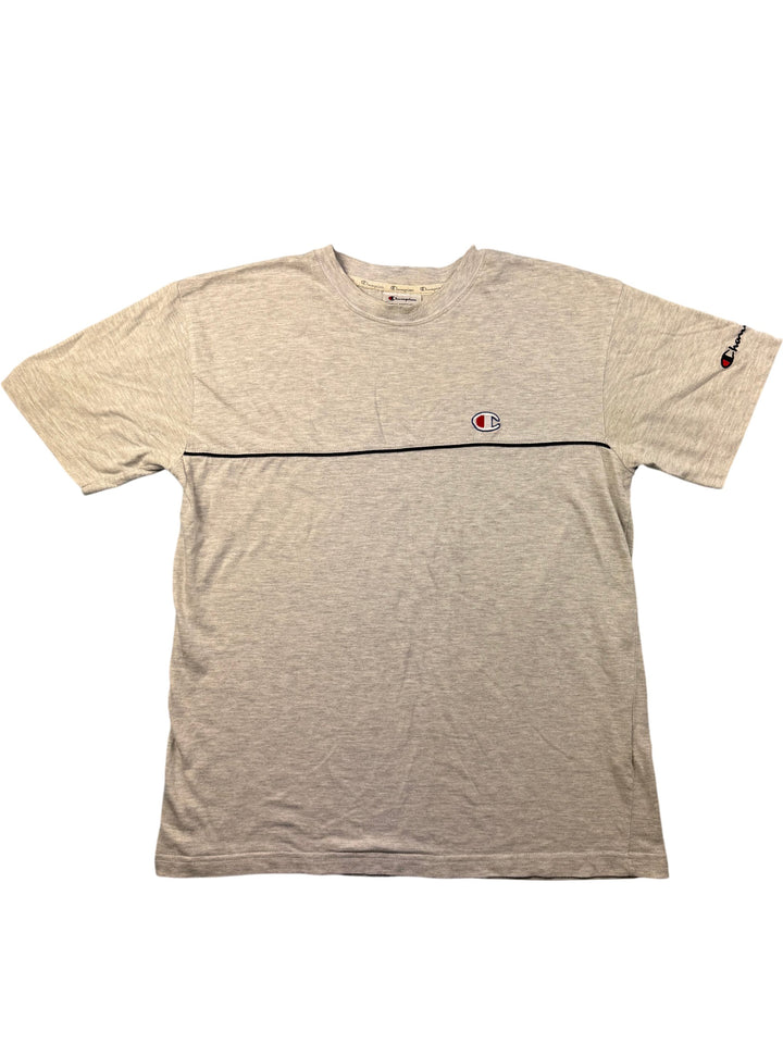 Champion Athletic Grey T-Shirt - L - Think Vintage Online Ltd