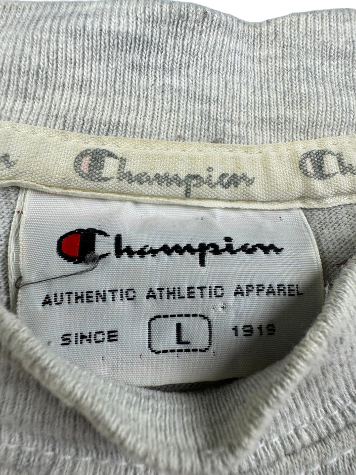 Champion Athletic Grey T-Shirt - L - Think Vintage Online Ltd