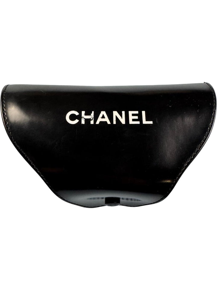 Chanel Black Wraparound Sunglasses - Think Vintage ltd