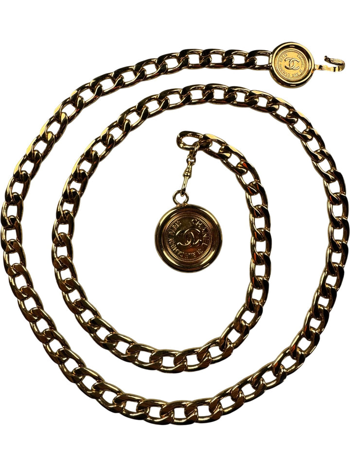 Chanel Gold Chain Belt - Think Vintage ltd