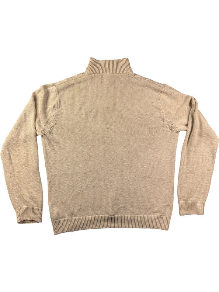 Chaps Beige Cable Knit Pullover - L - Think Vintage