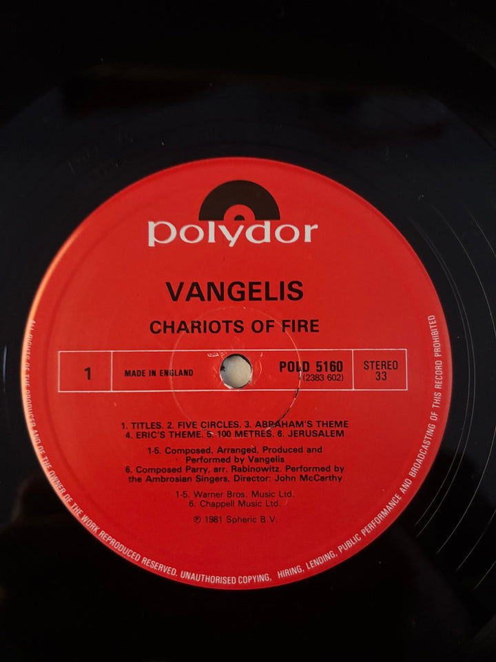 Chariots Of Fire Soundtrack Vinyl - NM/Mint - Think Vintage ltd