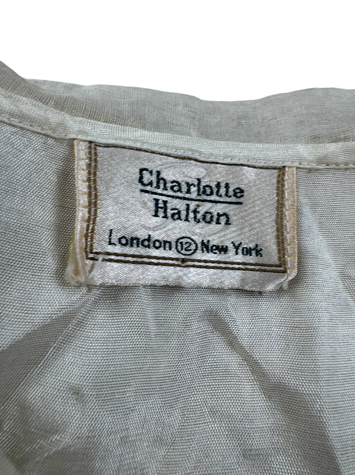 Charlotte Halton Embroidered Blouse - M - Think Vintage ltd