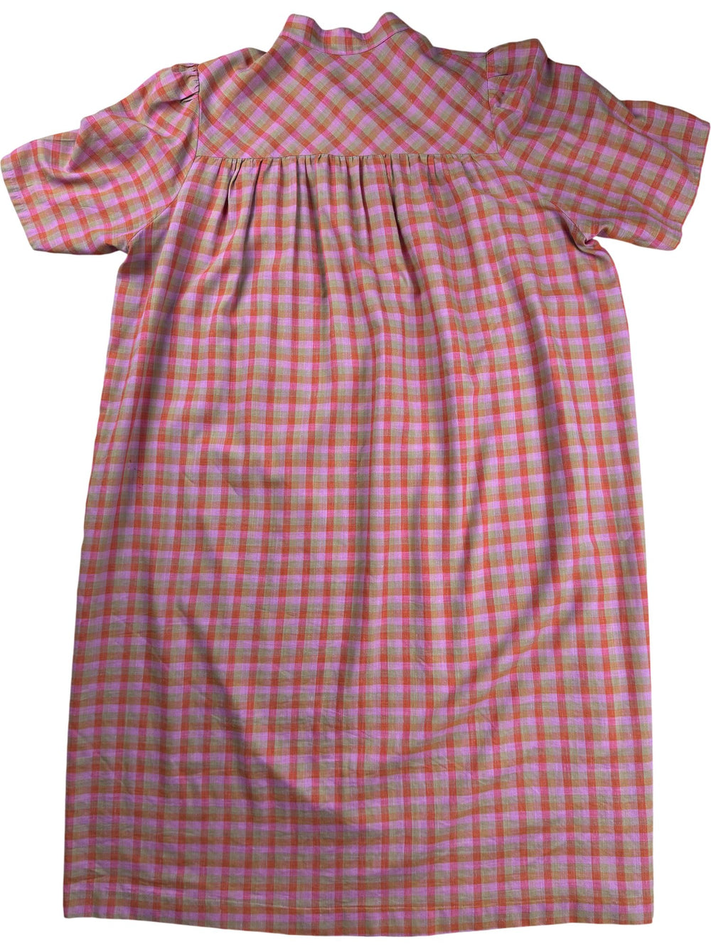 Checkered Short Sleeve Dress - XL - Think Vintage ltd