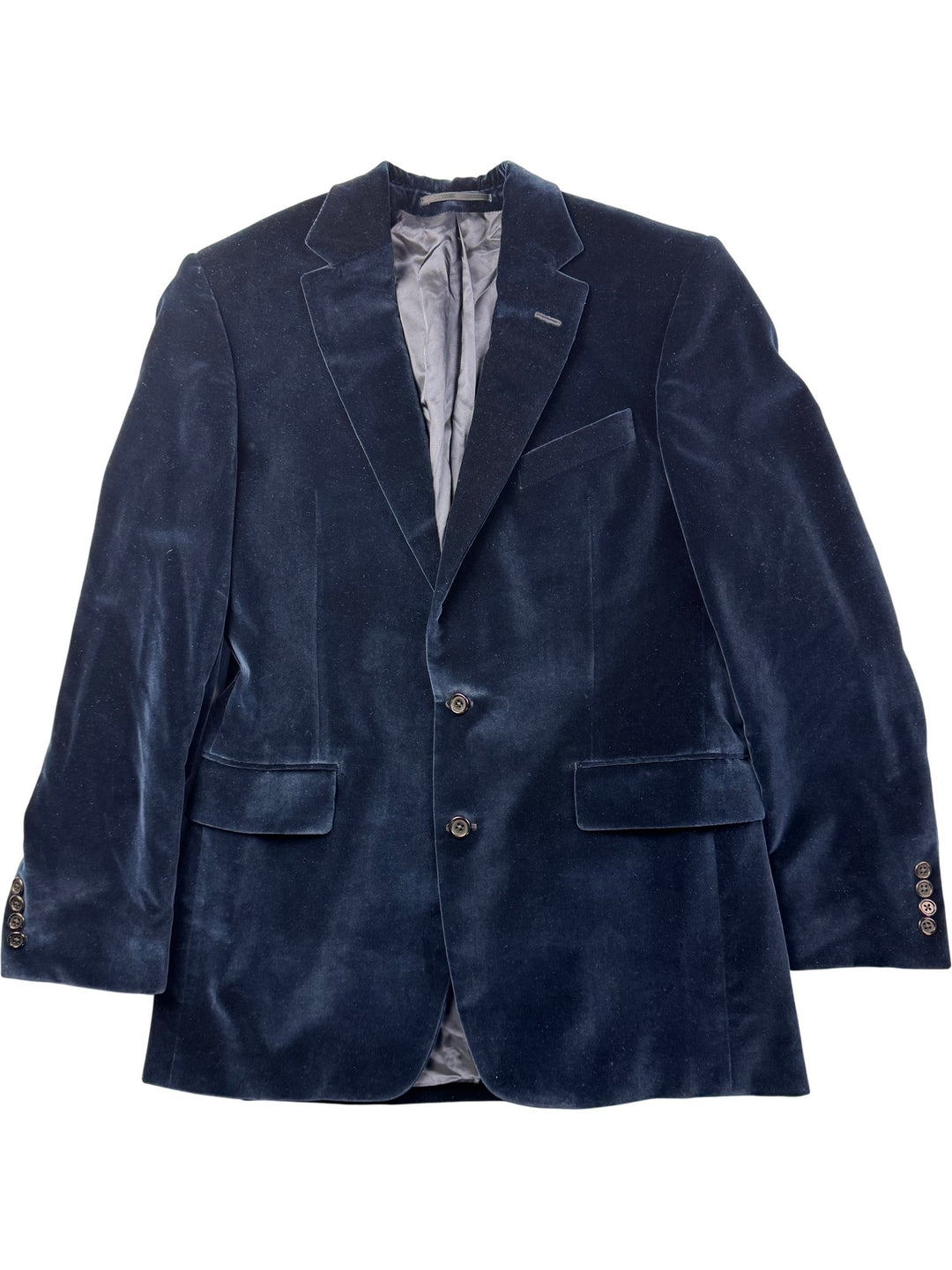 Chester Barrie Savile Row Navy Velvet Jacket - M/L - Think Vintage ltd