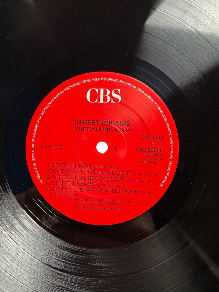Chet Atkins 'Street Dreams' Vinyl Record - Very Good+