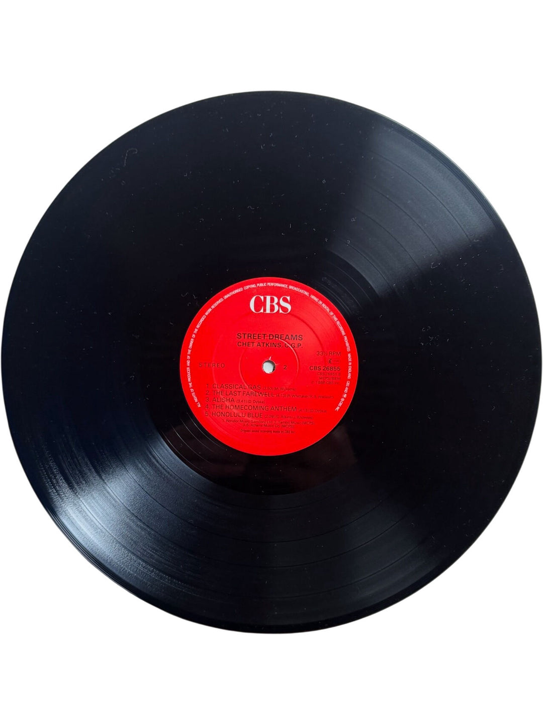 Chet Atkins 'Street Dreams' Vinyl Record - Very Good+