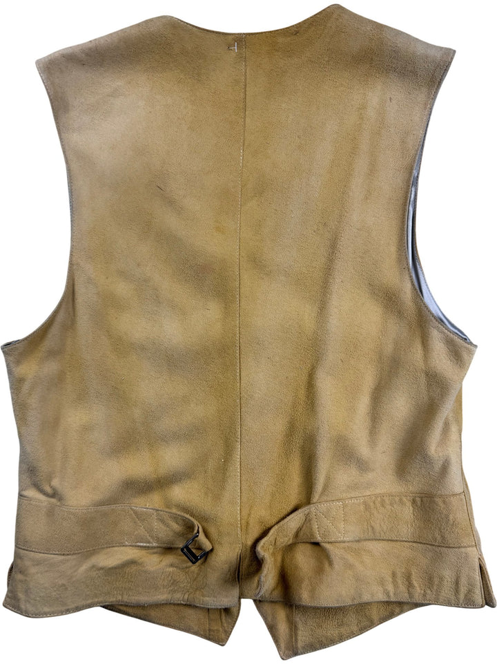 Chevignon Suede Button-Up Vest - S - Think Vintage ltd