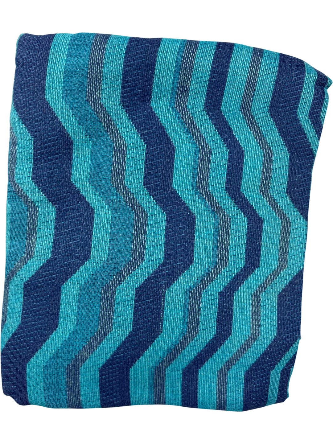 Chevron Pattern Blue Fabric - Think Vintage
