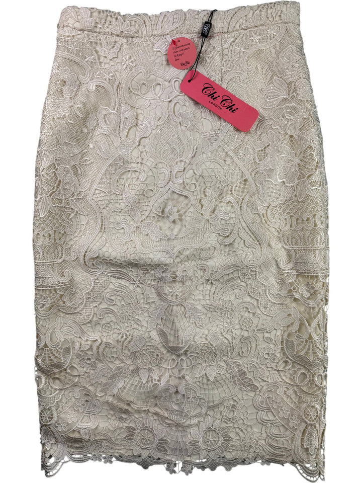 Chi Chi London Lace Pencil Skirt - W27 - Think Vintage ltd