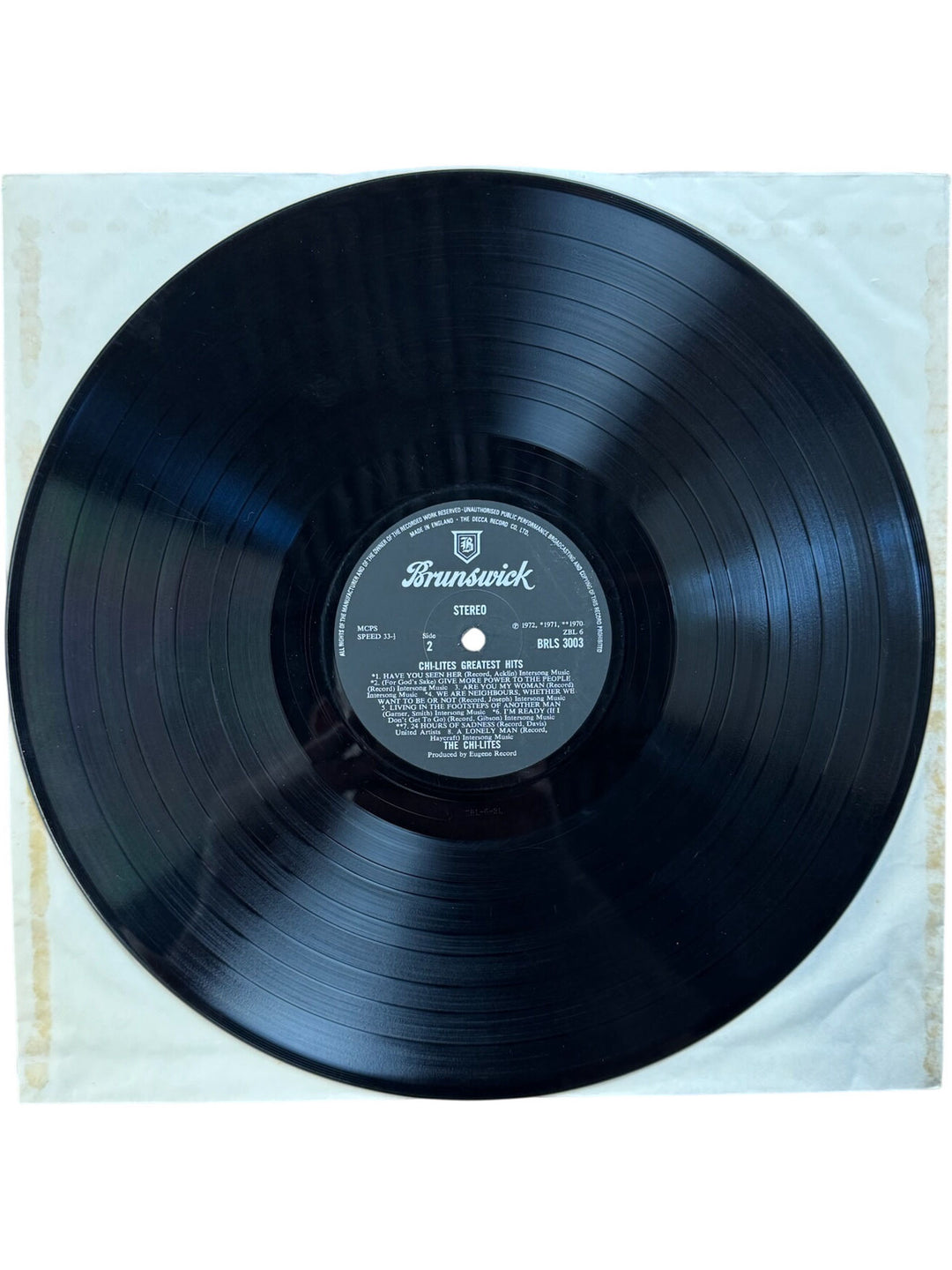 Chi-Lites Greatest Hits Vinyl Record - Fair