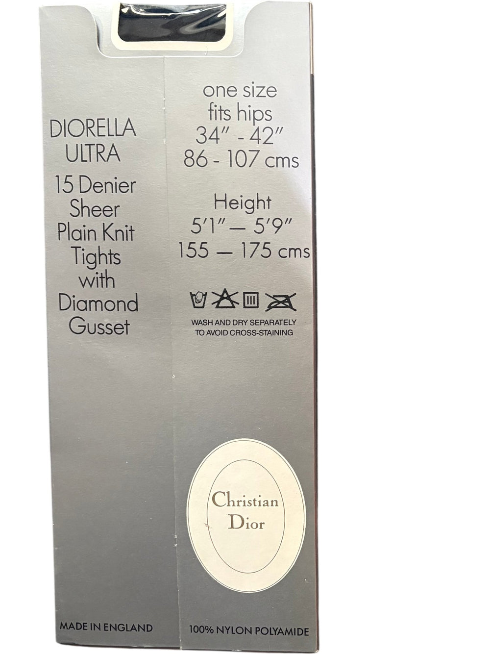 Christian Dior 15 Denier Sheer Tights Dark Navy - Think Vintage ltd