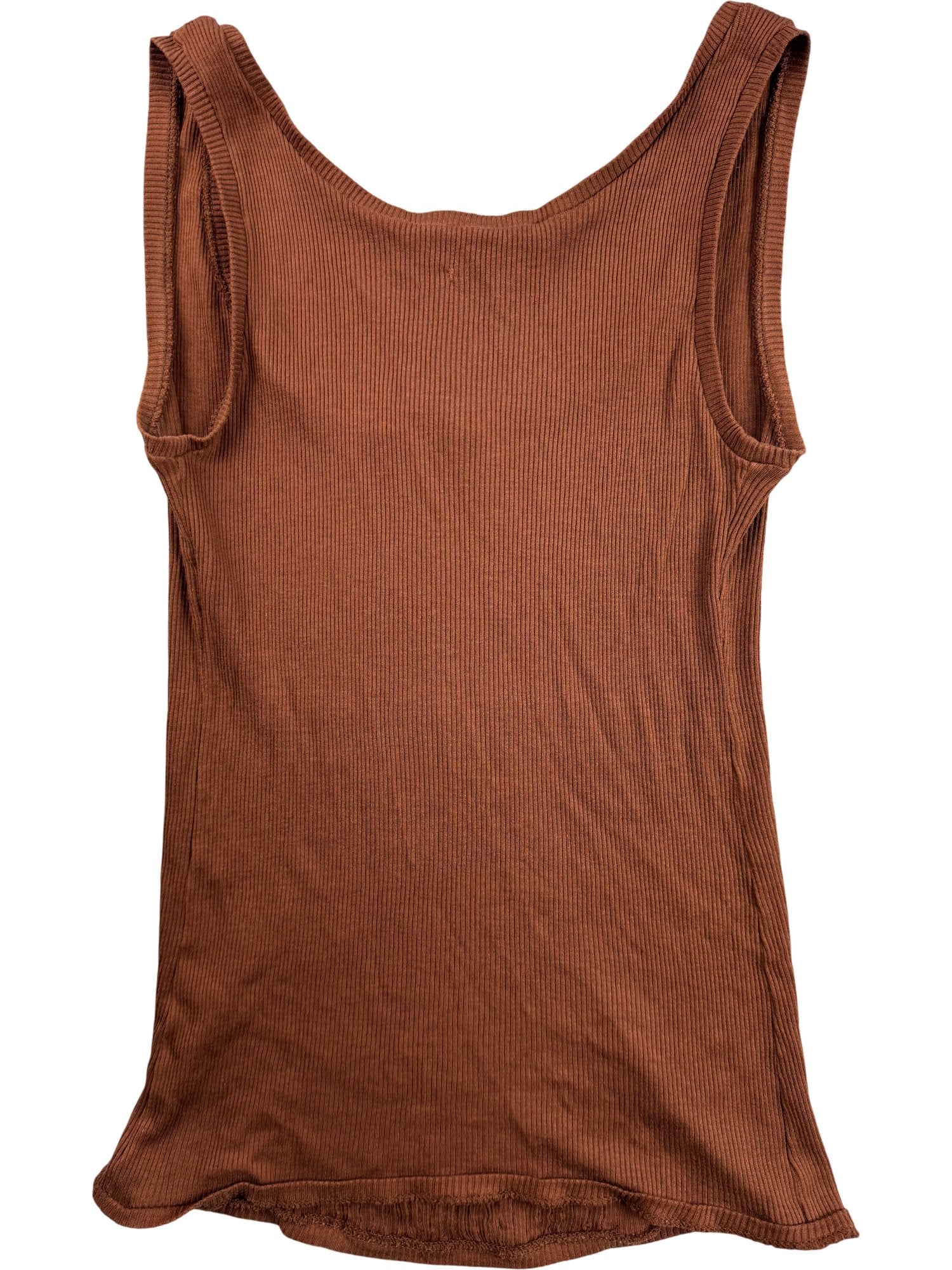 Christian Dior Brown Ribbed Tank Top - XS Christian Dior Brown Ribbed Tank Top - XS