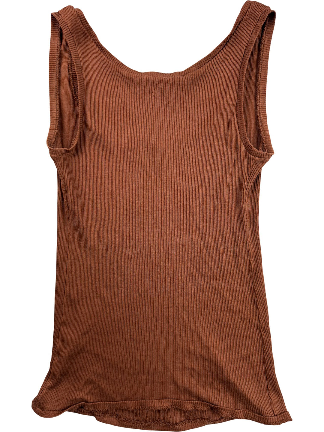 Christian Dior Brown Ribbed Tank Top - XS - Think Vintage ltd