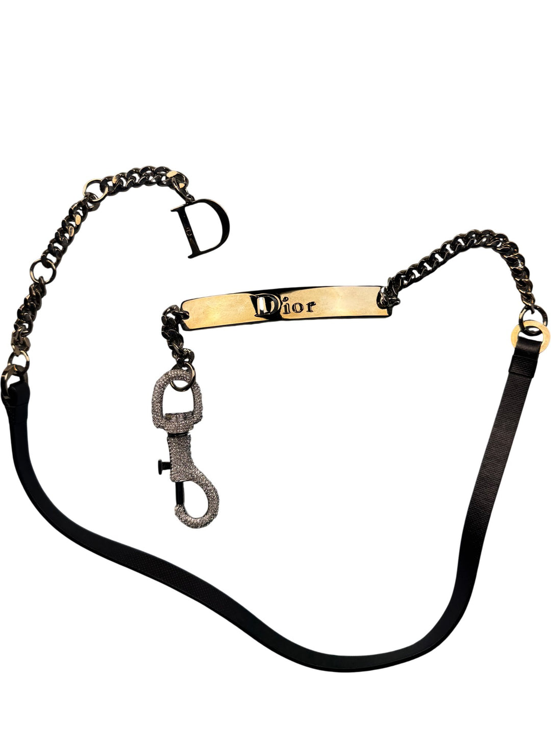 Christian Dior Chain Belt Black - Think Vintage ltd