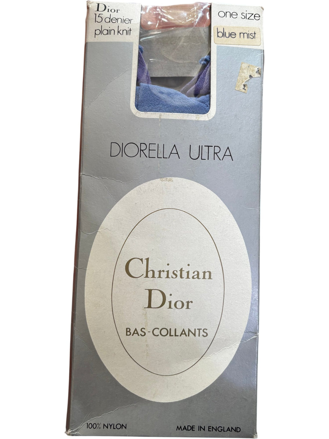 Christian Dior Diorella Ultra Tights Blue Mist - Think Vintage ltd