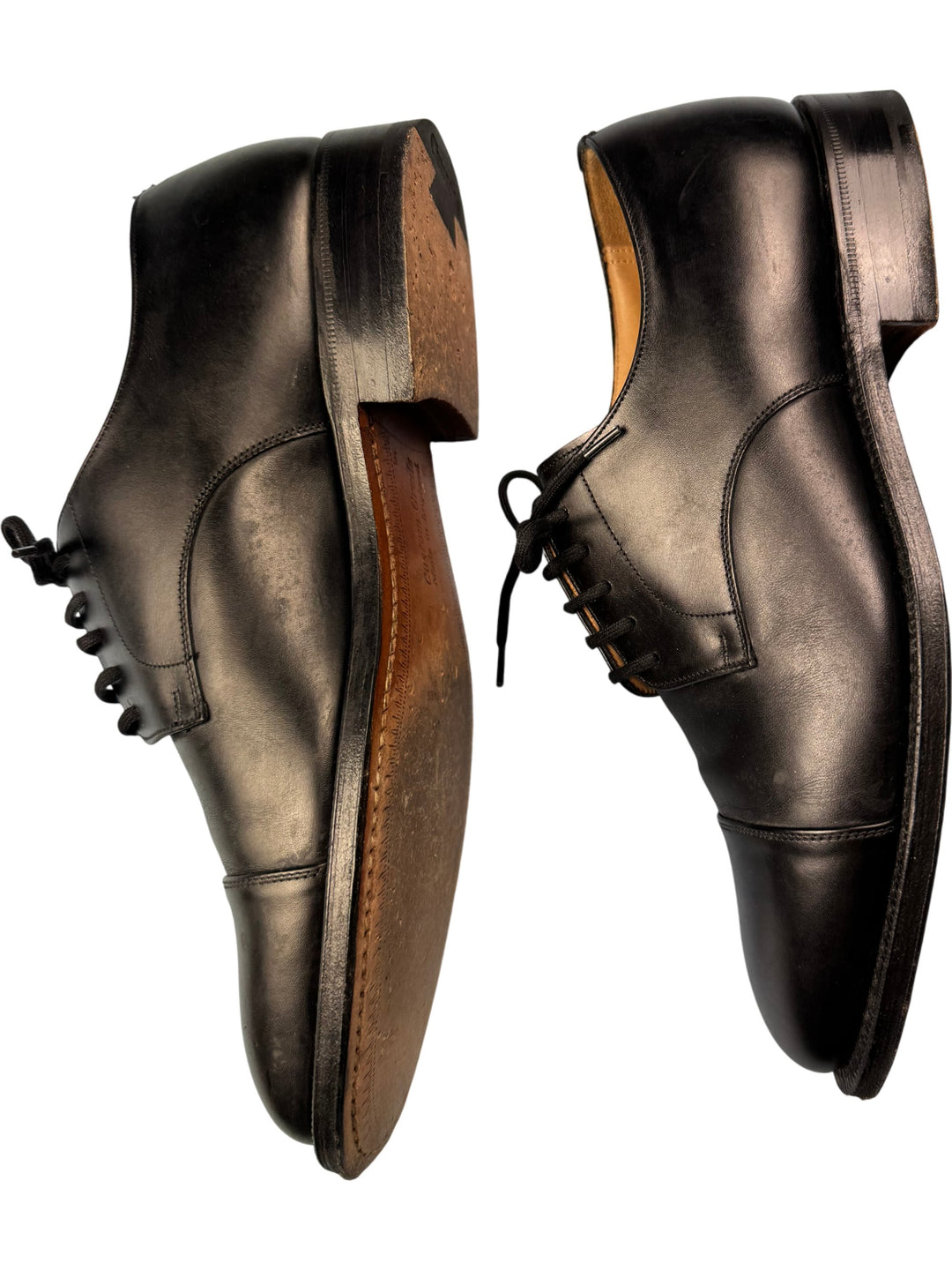 Church's Black Leather Oxford Shoes - 6 - Think Vintage