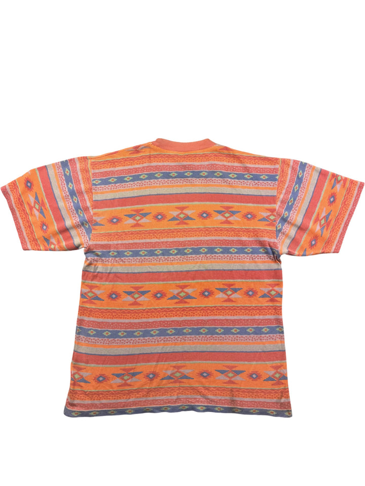 Ciao Multicolor Geometric Cotton T-Shirt - XL - Think Vintage