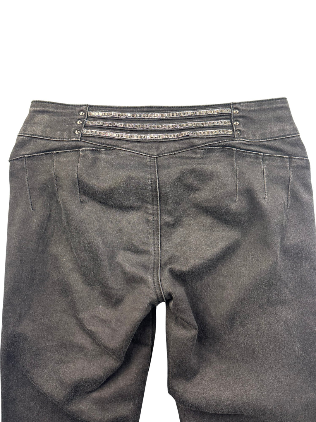 Cindy H Studded Black Jeans - W30 - Think Vintage ltd