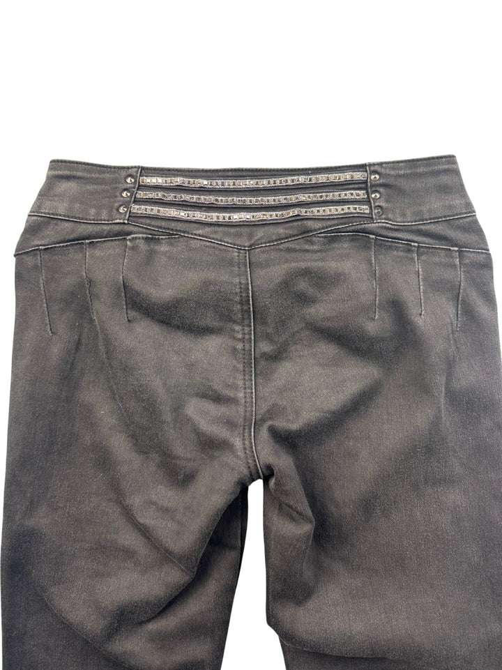 Cindy H Studded Black Jeans - W30 - Think Vintage ltd