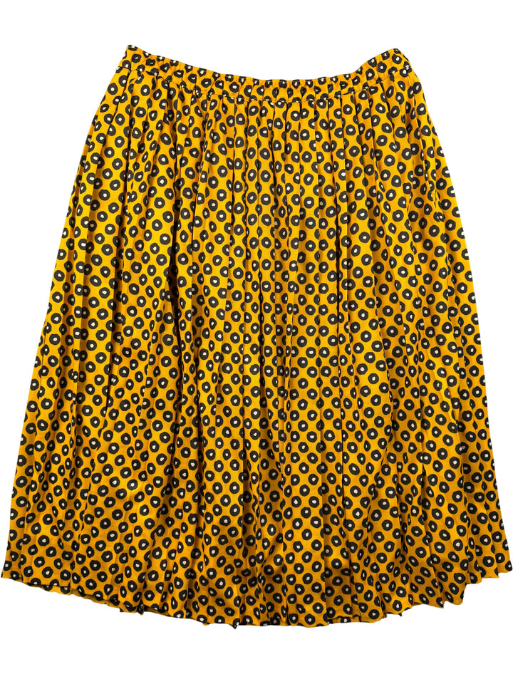 Circle Patterned Pleated Skirt - W26-34 - Think Vintage Online Ltd