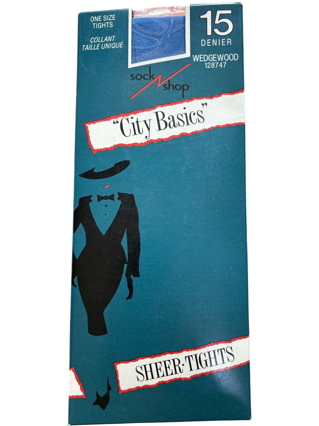 City Basics Sheer Tights Wedgewood - Think Vintage ltd