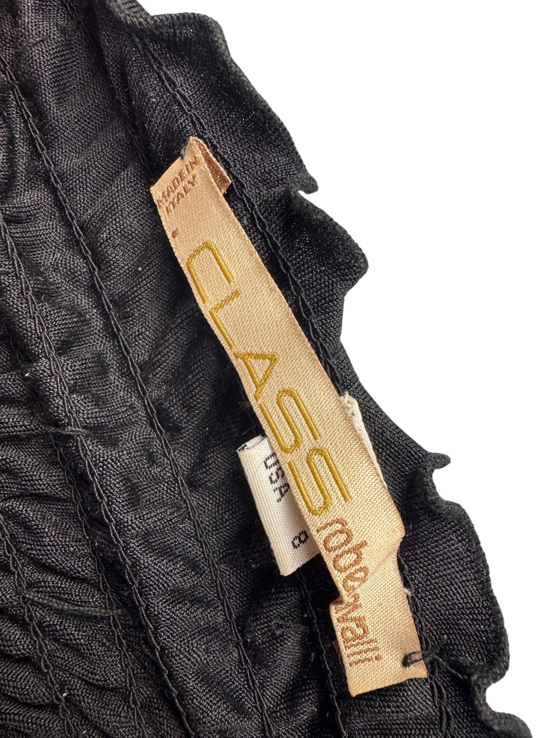 Class Roberto Cavalli Black Beaded Sleeveles Dress - XS/S - Think Vintage ltd