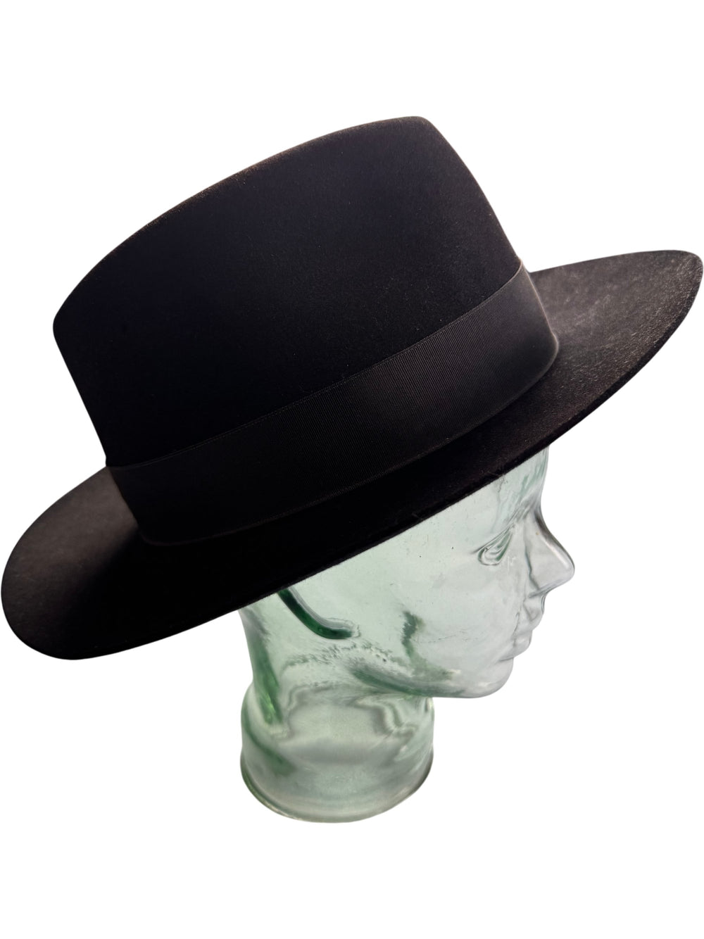 Classic Black Felt Fedora Hat - Think Vintage